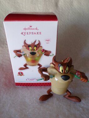 Looney Tunes Taz Devil Hallmark Ornament 2013 Light Up Tasmanian A Light Snack